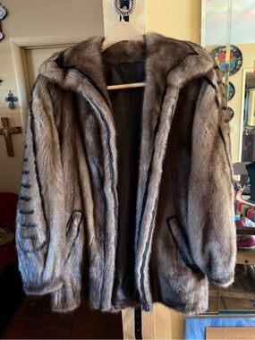 Gorgeous & Unique Reversible Mink & Leather Jacket
